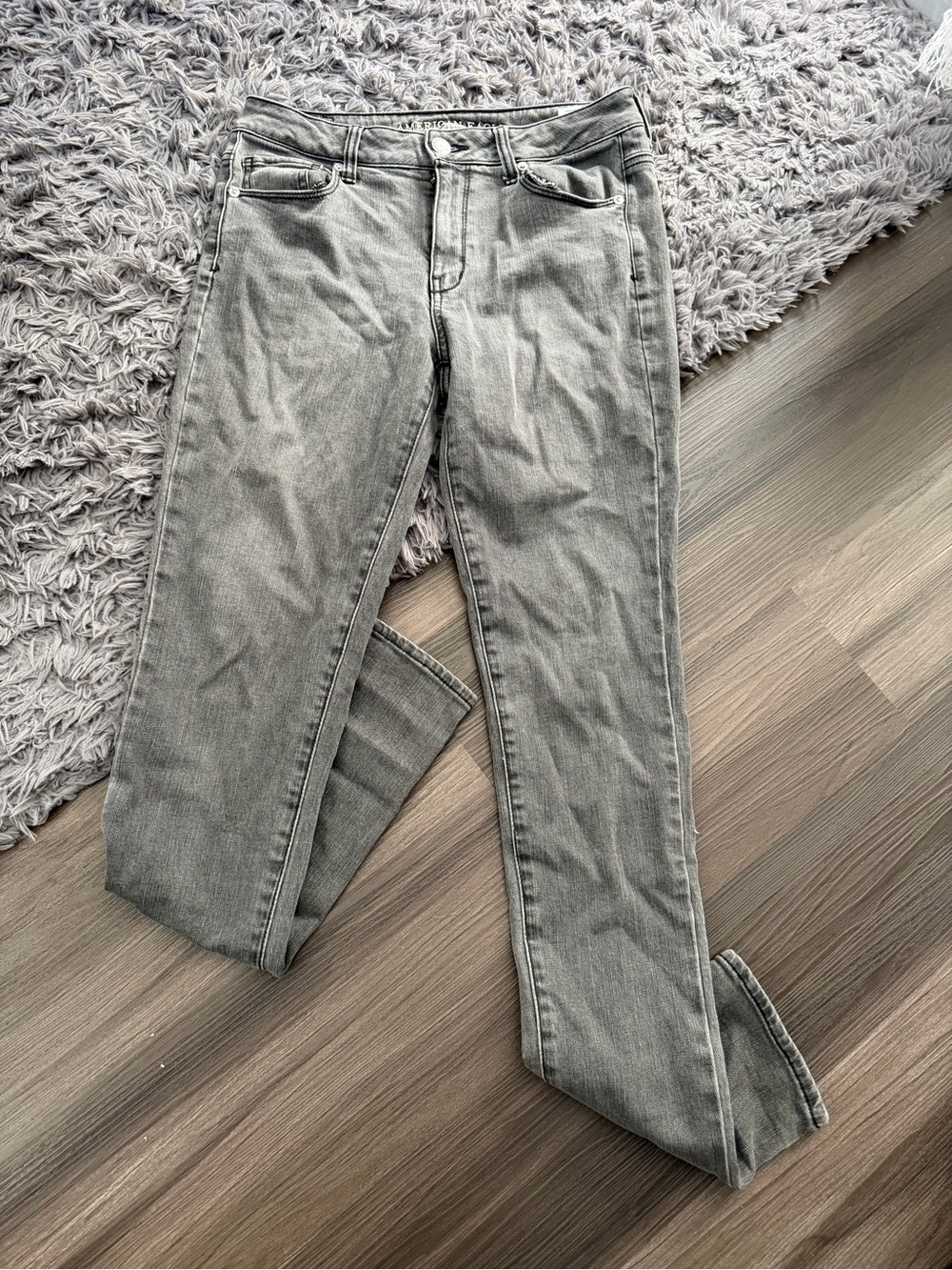 American Eagle Outfitters Grey Skinny Jeans - Stretch Denim